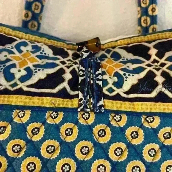 Vera Bradley Blue Cotton Tote - Picture 2 of 5
